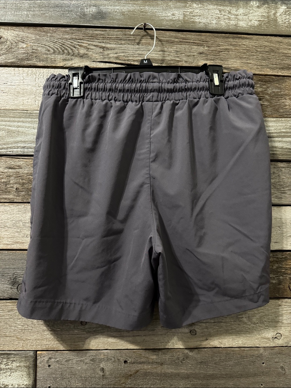 Women's Gray Elastic-Waist Drawstring Athletic Shorts - Picture 2 of 6